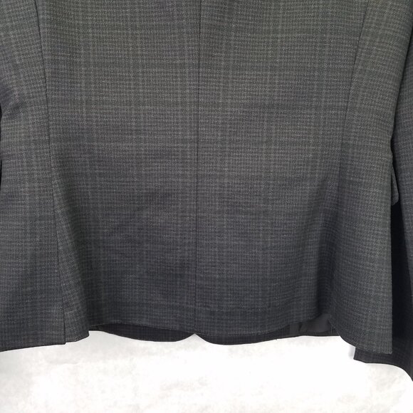 Amanda + Chelsea Blazer Women's S Plaid Stretch Knit Notch Collar Covered Button - Picture 11 of 16